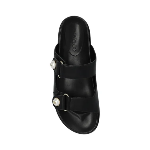 Fayence Pearl-Embellished Slip-On Sandals