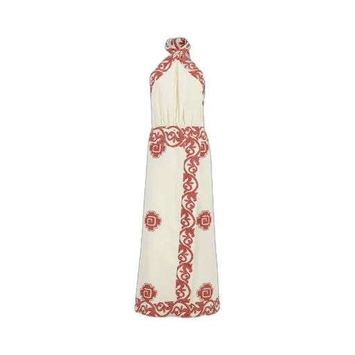 Halterneck Embroidered Dress