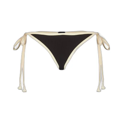 Ribbed-Trim Bikini Bottom