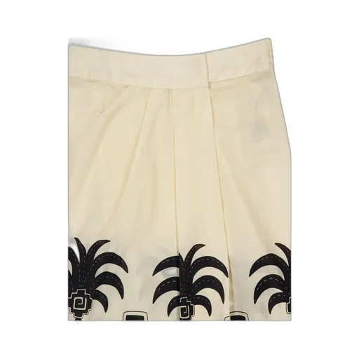 Palm-Print Wrap Maxi Skirt