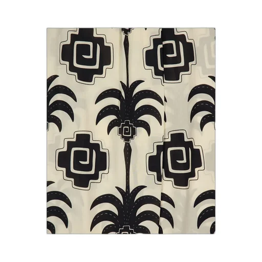 Palm-Print Wrap Maxi Skirt