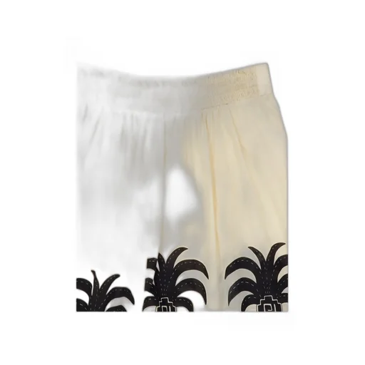 Palm-Print Wrap Maxi Skirt