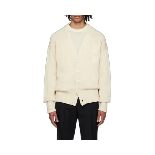 Logo Intarsia Knitted Cardigan