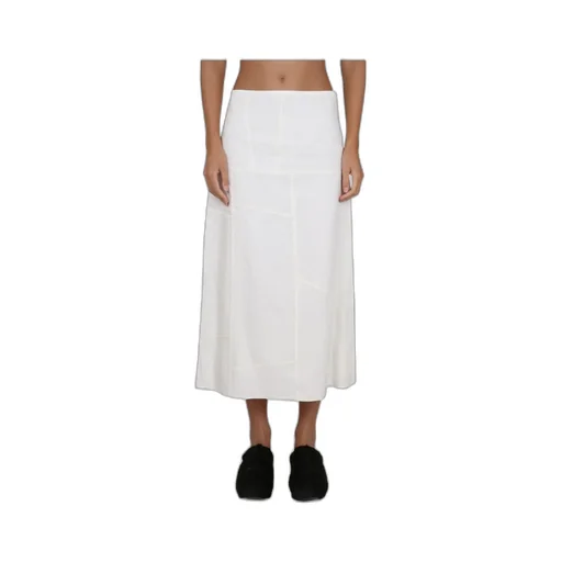 High-Waist Flared Midi Skirt