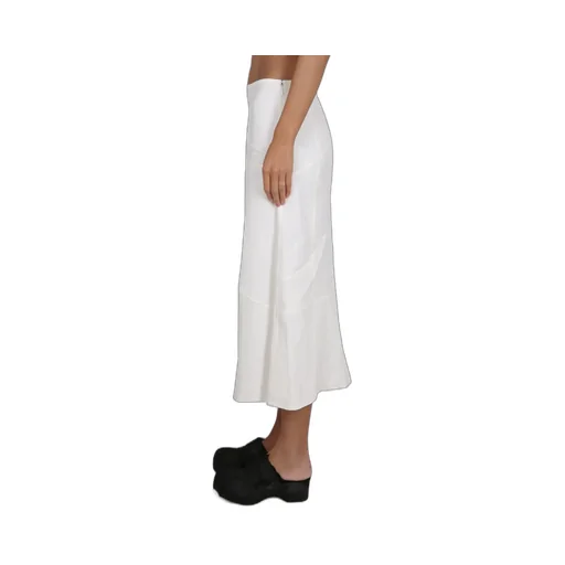 High-Waist Flared Midi Skirt