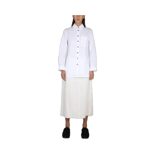 High-Waist Flared Midi Skirt
