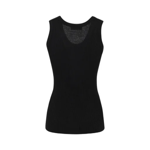 Logo-Embroidered Ribbed Top