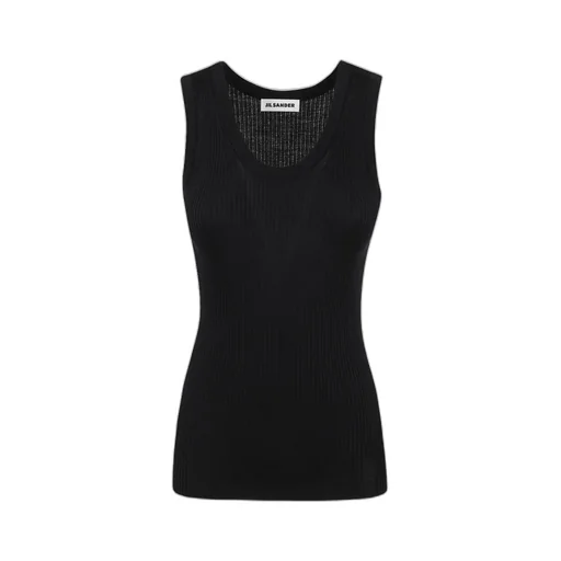 Logo-Embroidered Ribbed Top
