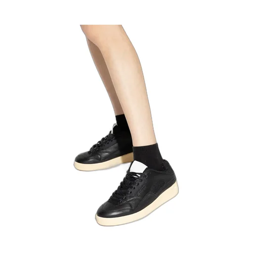 Round-Toe Lace-Up Sneakers