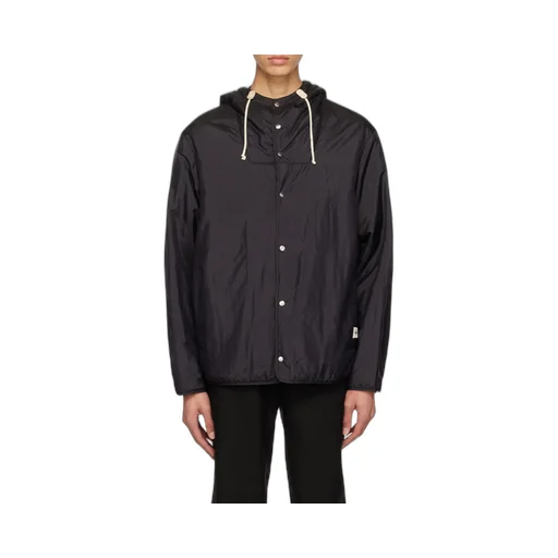 Press-Stud Fastened Hooded Jacket