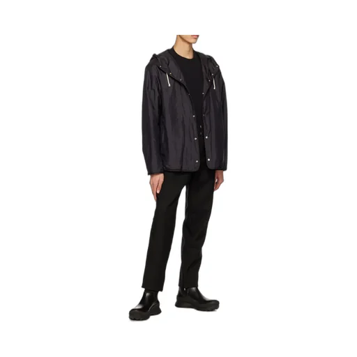 Press-Stud Fastened Hooded Jacket
