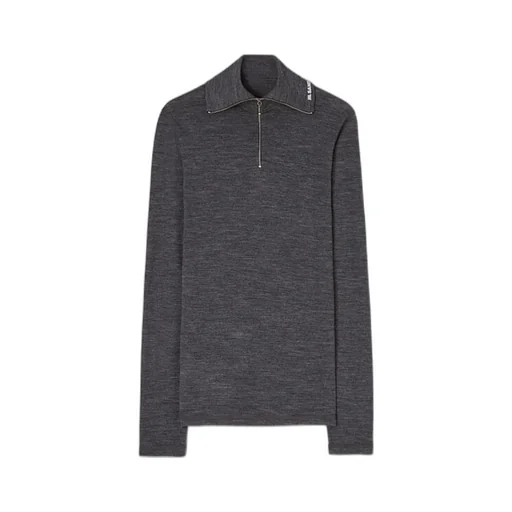 Zip Detailed Long-Sleeved Sweatshirt