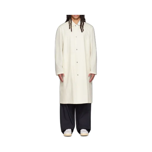 Logo-Print Single-Breasted Coat