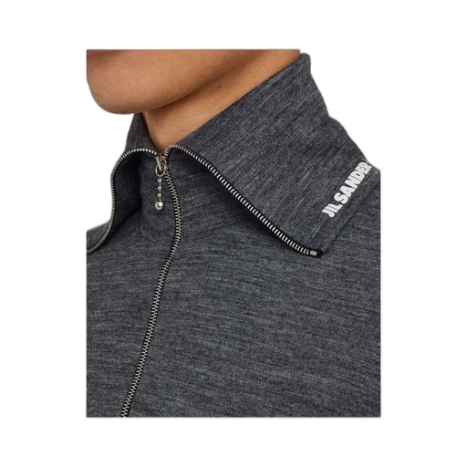 Zip Detailed Long-Sleeved Sweatshirt