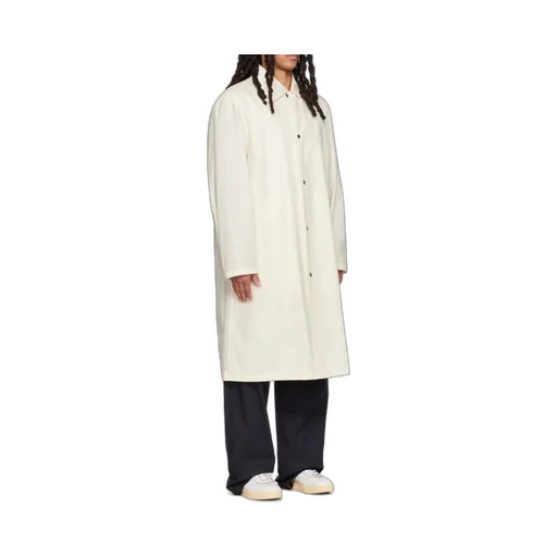 Logo-Print Single-Breasted Coat