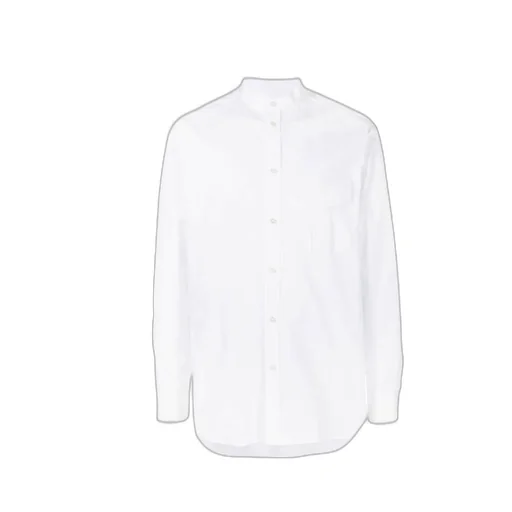 Stand-Collared Long-Sleeved Shirt