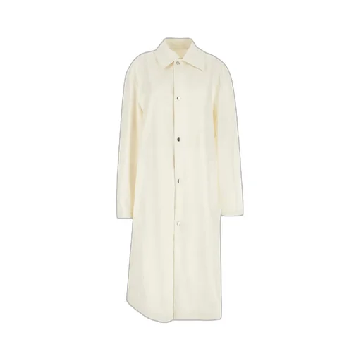 Logo-Print Single-Breasted Coat