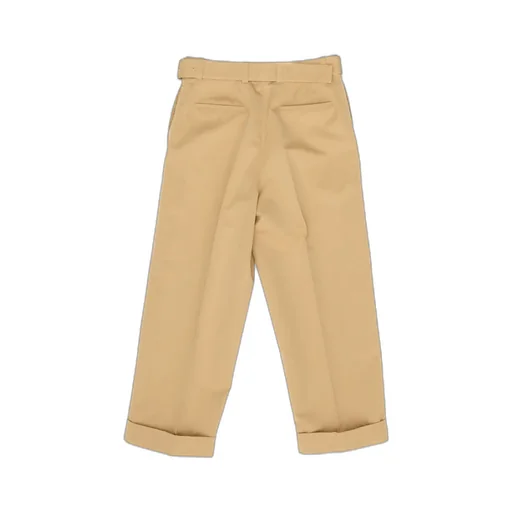 Mid-Rise Belted Trousers