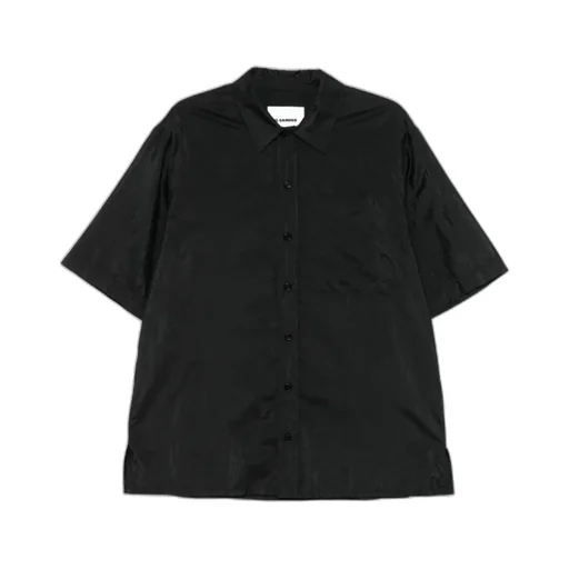 Short-Sleeved Satin Shirt