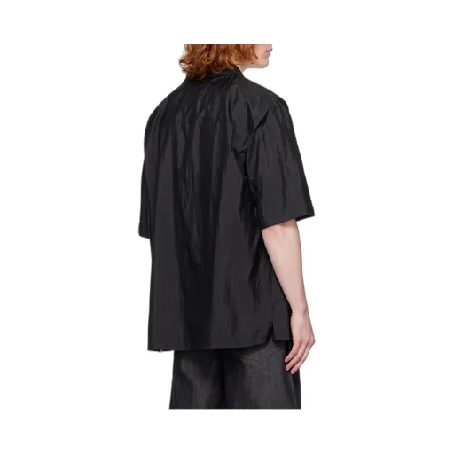 Short-Sleeved Satin Shirt