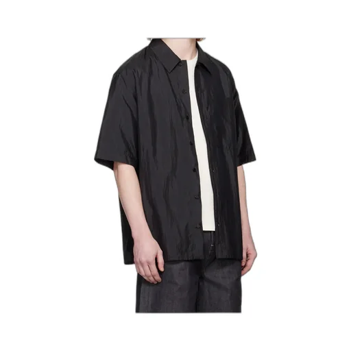 Short-Sleeved Satin Shirt