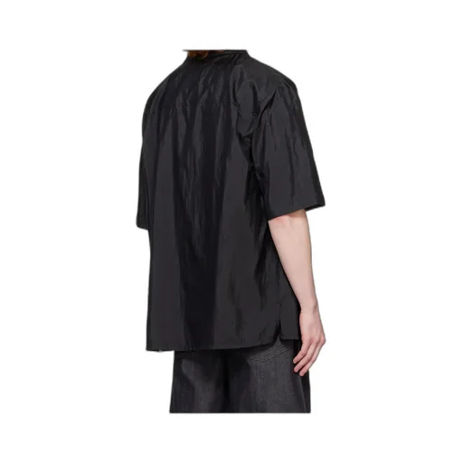 Short-Sleeved Satin Shirt
