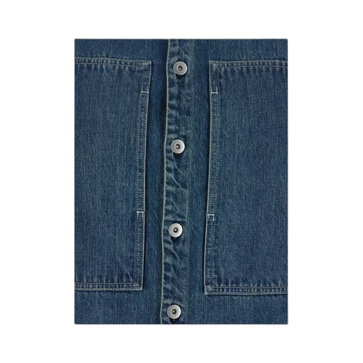 Logo Patch Bottoned Denim Shirt