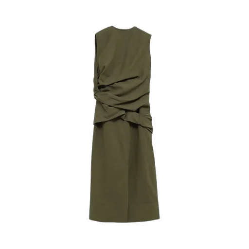 Draped Sleeveless Maxi Dress