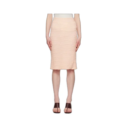 Crepe Straight Hem Midi Skirt