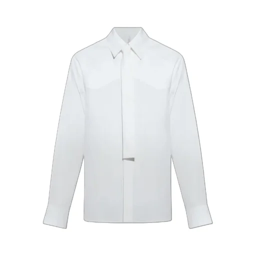 Tie-Detailed Poplin Shirt