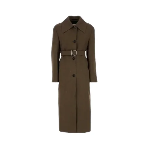 Long-Sleeved Belted Coat