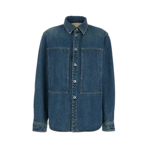 Logo Patch Bottoned Denim Shirt