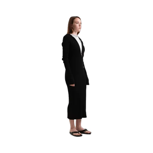 Hooded Knit Midi Dress