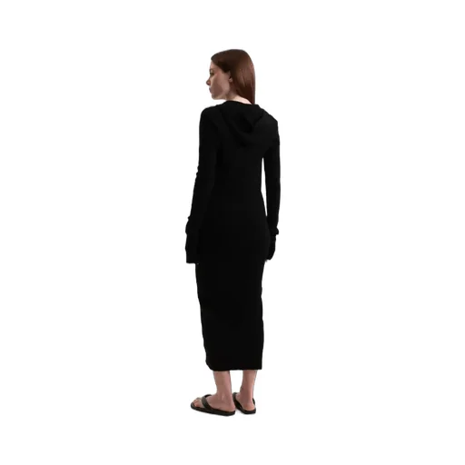 Hooded Knit Midi Dress