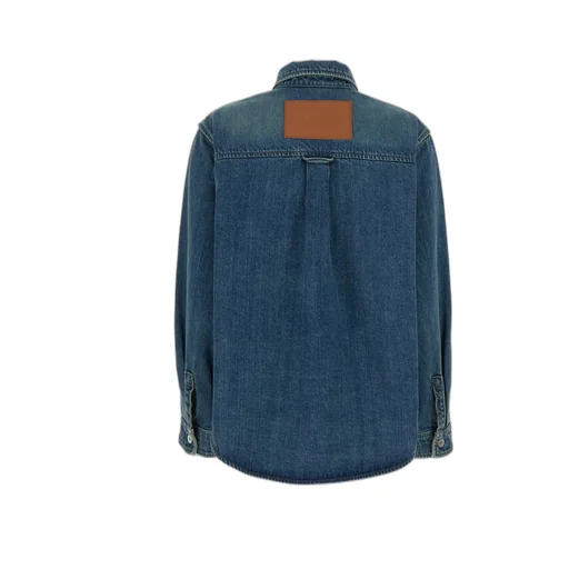 Logo Patch Bottoned Denim Shirt