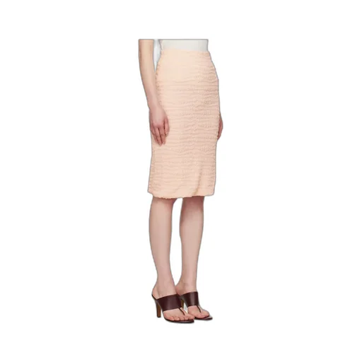 Crepe Straight Hem Midi Skirt