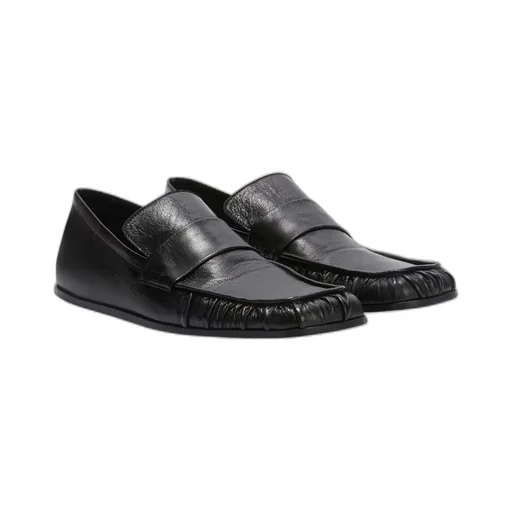 Hand-Stitched Wrinkled Loafers