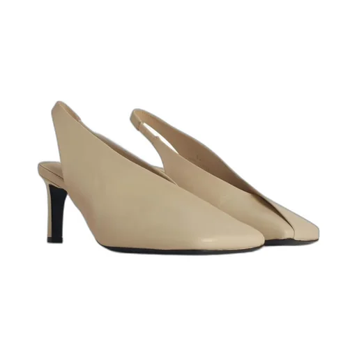 Square Toe Slingback Pumps