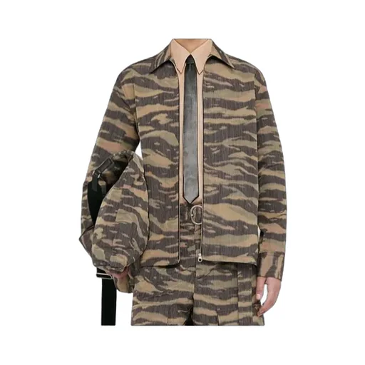 Printed Straight Hem Overshirt