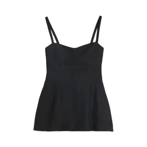 Square Neck Sleeveless Bustier Top
