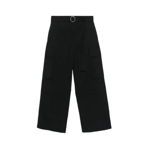 Belted Wide-Leg Cargo Pants