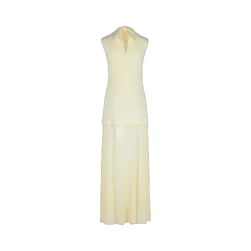 Crepe Sleeveless Maxi Dress