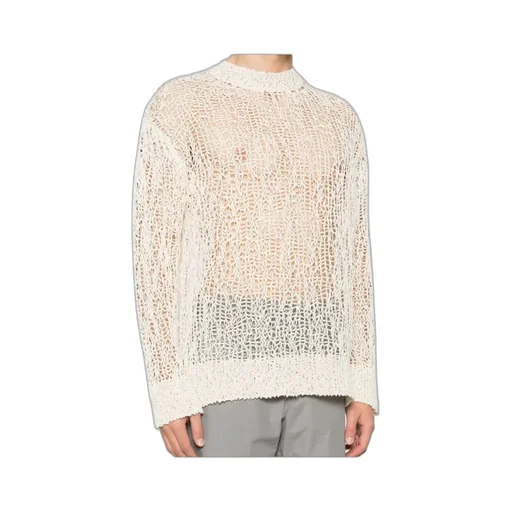 Open-Knit Crewneck Jumper
