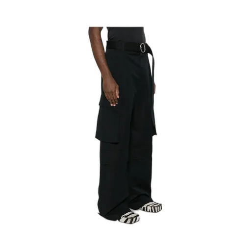 Belted Wide-Leg Cargo Pants
