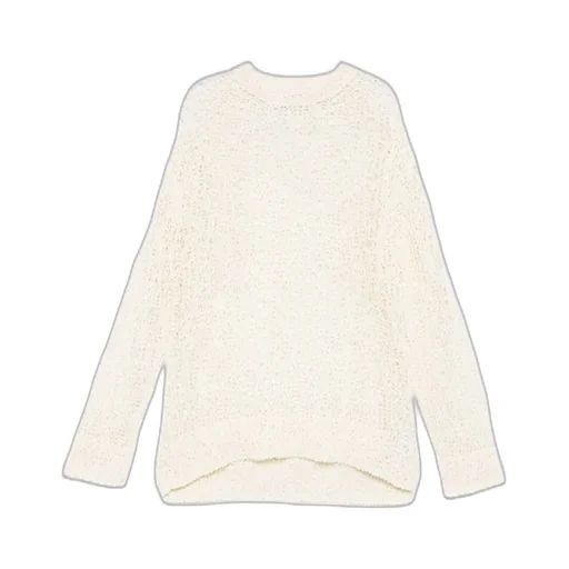 Open-Knit Crewneck Jumper