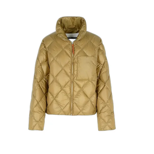 Quilted Funnel Neck Down Jacket