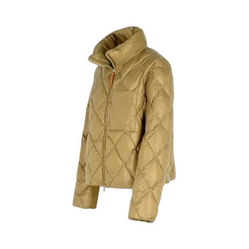 Quilted Funnel Neck Down Jacket