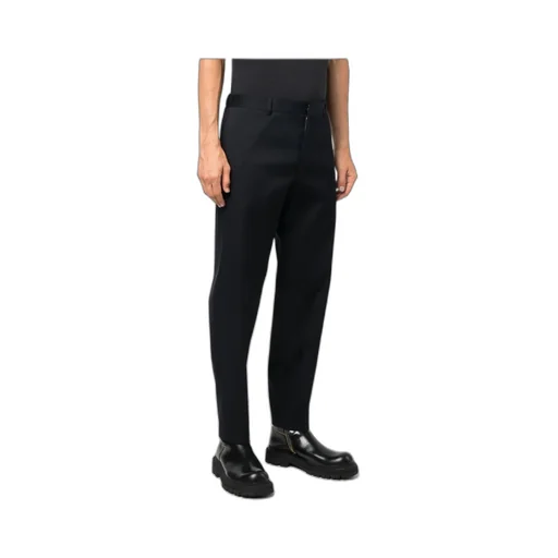 Elasticated-Waistband Cropped Trousers