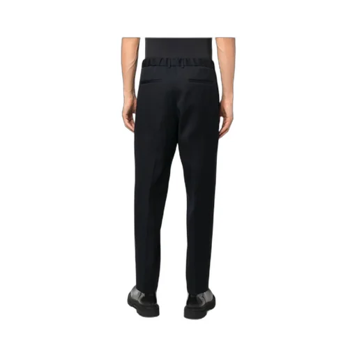 Elasticated-Waistband Cropped Trousers