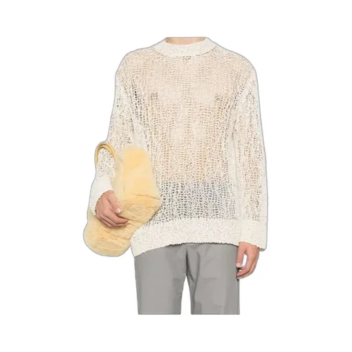 Open-Knit Crewneck Jumper